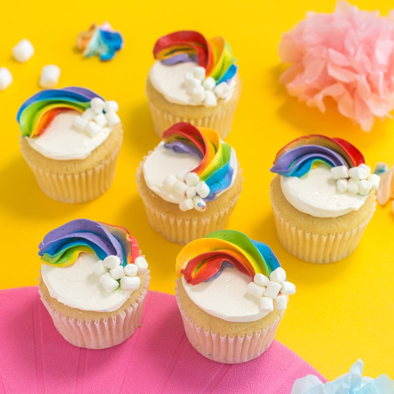 Rainbow Cupcakes | Online Cake Delivery Singapore | Baker&#039;s Brew