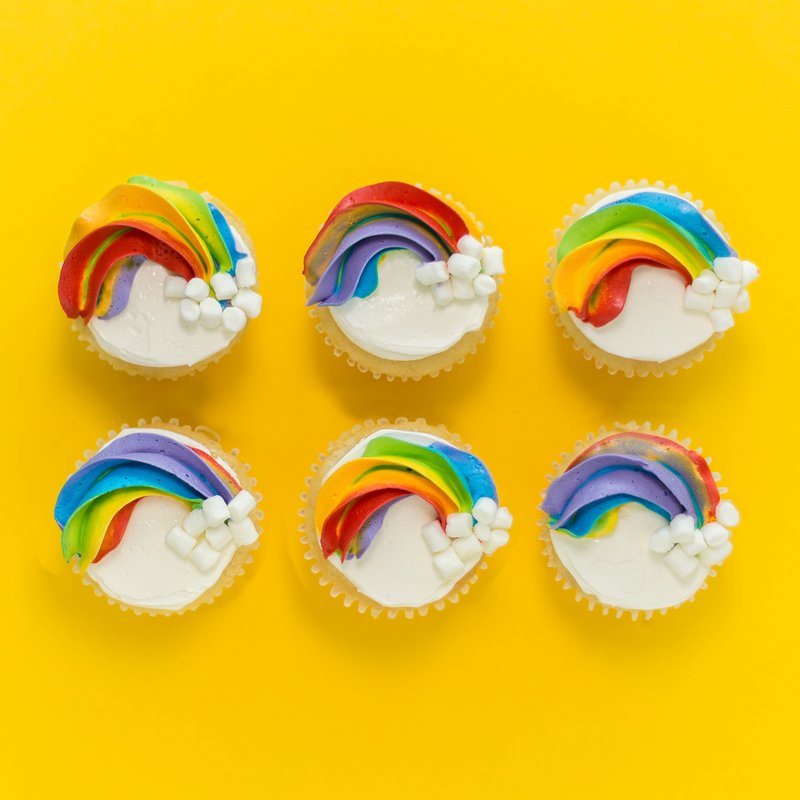 Rainbow Cupcakes | Online Cake Delivery Singapore | Baker&#039;s Brew