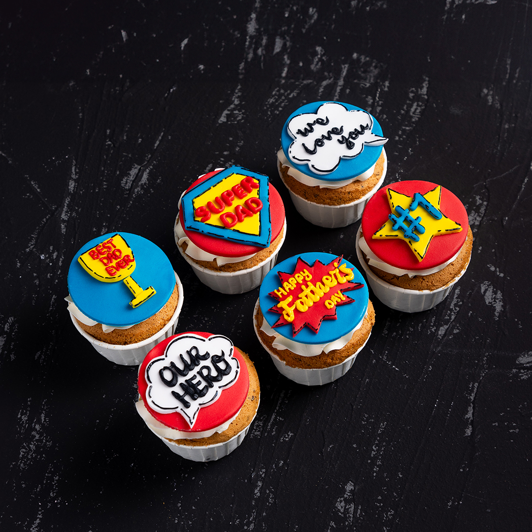 Baker&#039;s Brew | Father&#039;s Day Superhero Cupcakes