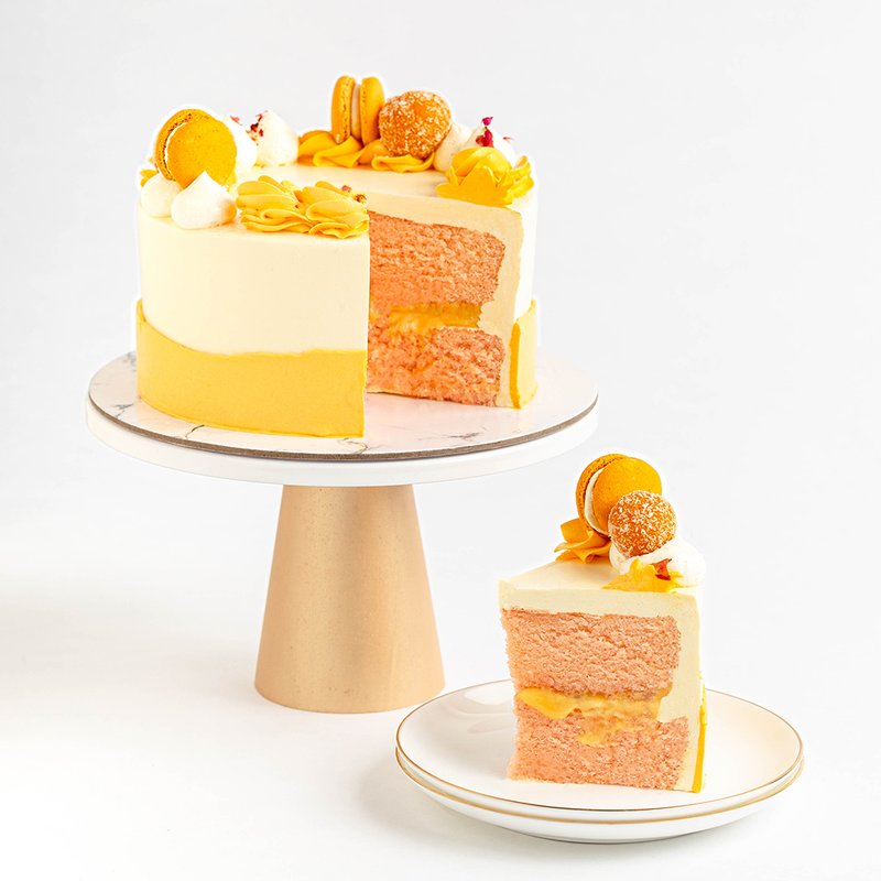 Lychee Mango Cake | Online Cake Delivery Singapore | Baker&#039;s Brew