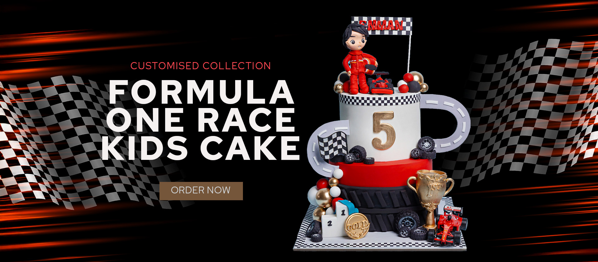 Formula One Race Kids Cake