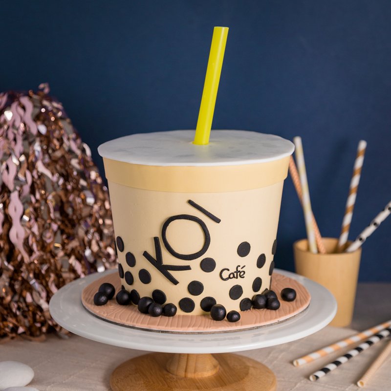 Koi Bubble Tea Cake | Online Cake Delivery Singapore | Baker&#039;s Brew