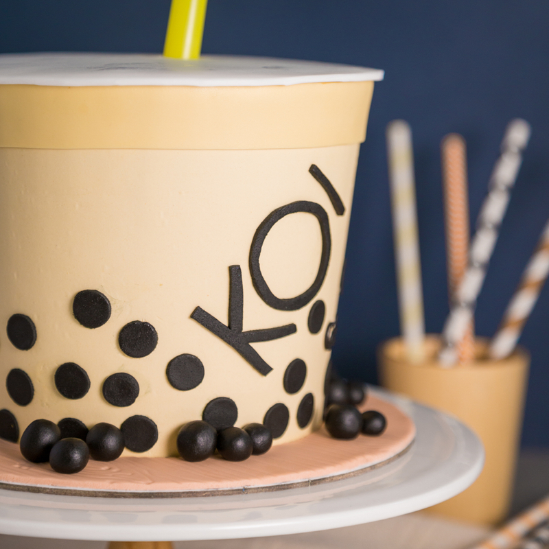 Koi Bubble Tea Cake | Online Cake Delivery Singapore | Baker&#039;s Brew