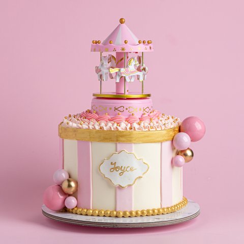 Pink Dainty Carousel Cake