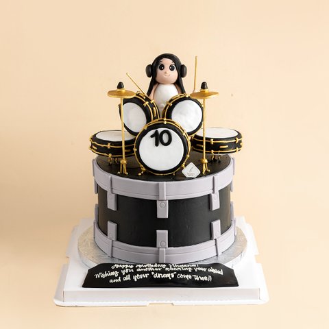 Drummer Girl Cake