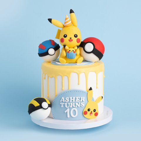 Pikachu's Poké Ball Party Cake