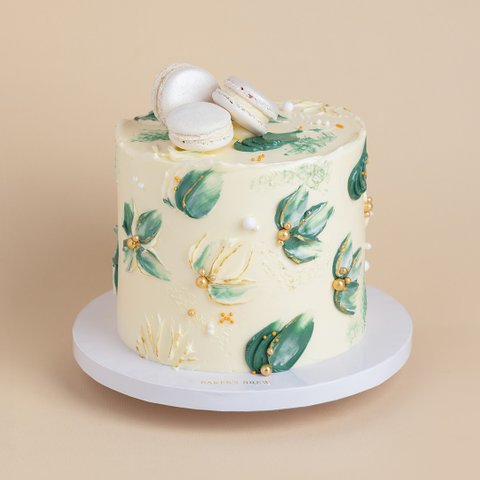 Emerald Floral Opulence Cake