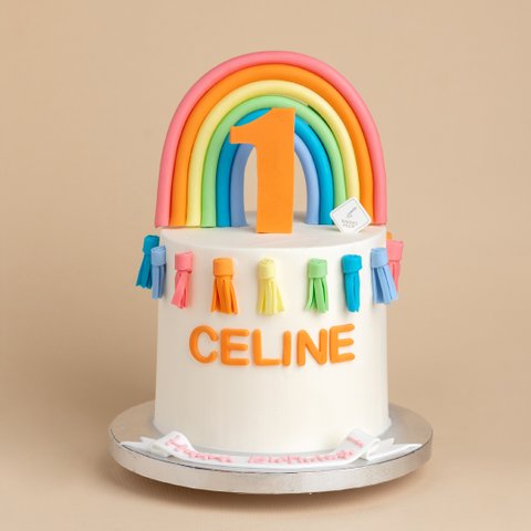 Full Rainbow Tassels Cake