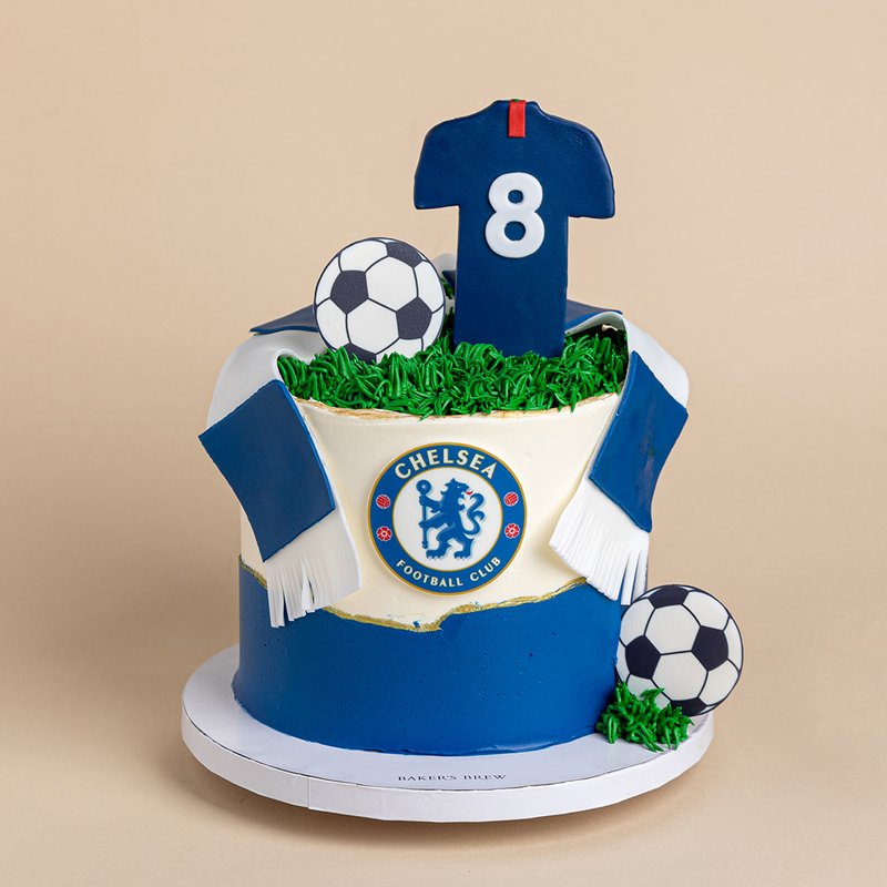 Buy Chelsea Soccer Club Customized Cake Online in Delhi NCR : Fondant Cake  Studio