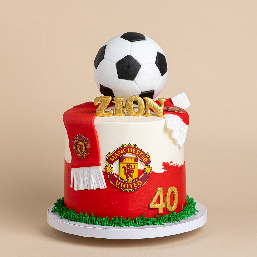 Manchester United Logo Cake | Soccer theme cake