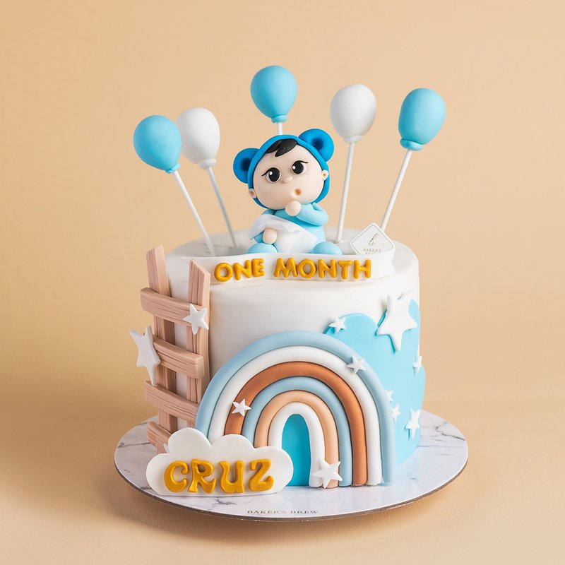 stella lou hot air balloon kids cake 