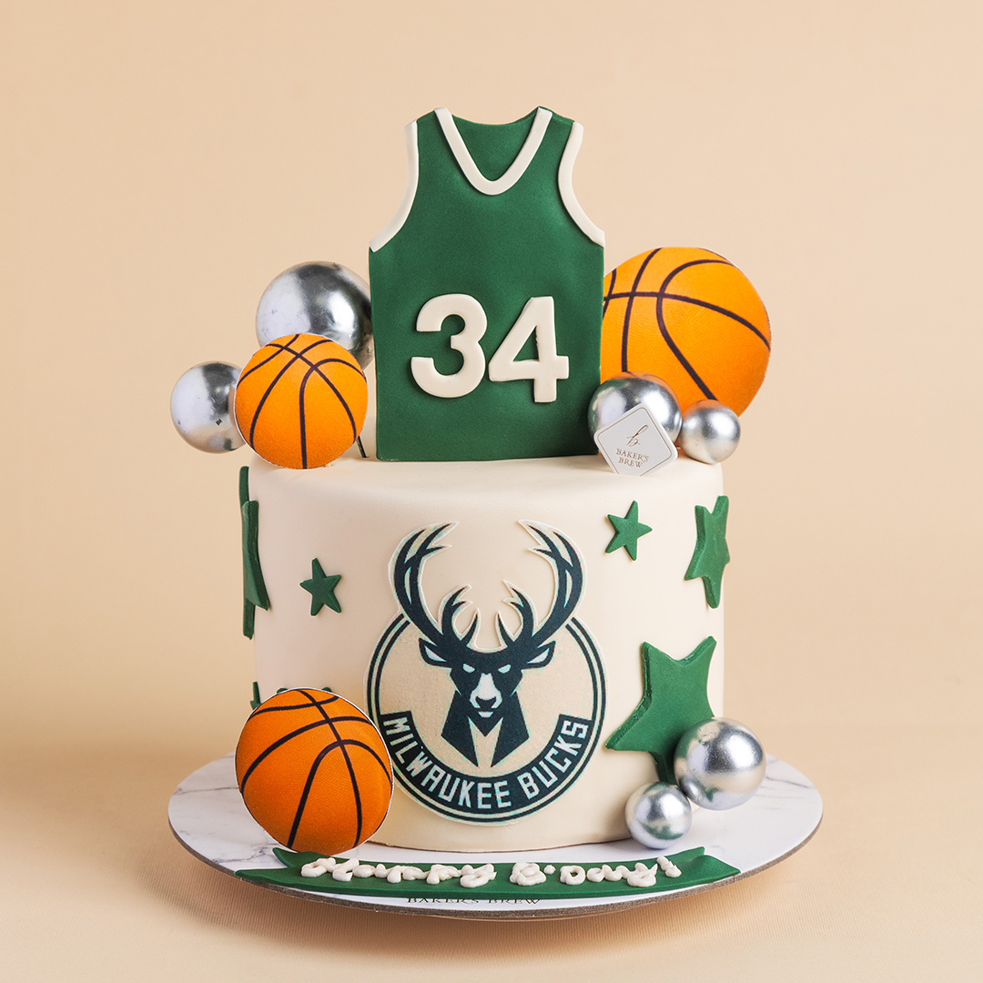 Baker's Brew Milwaukee Bucks Cake [NBA SPECIAL]