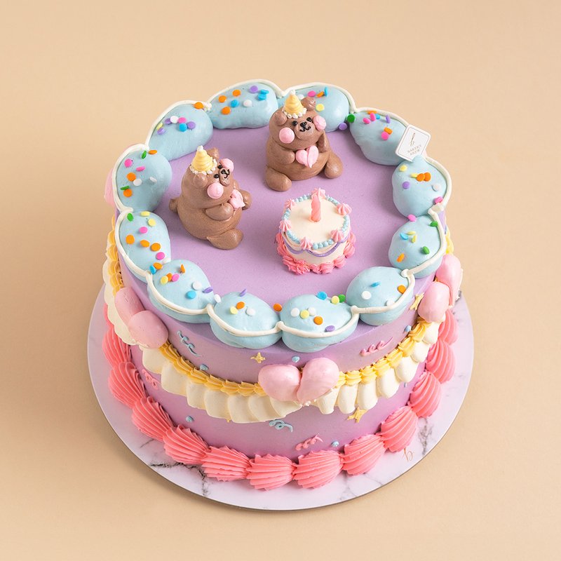 stella lou hot air balloon kids cake 