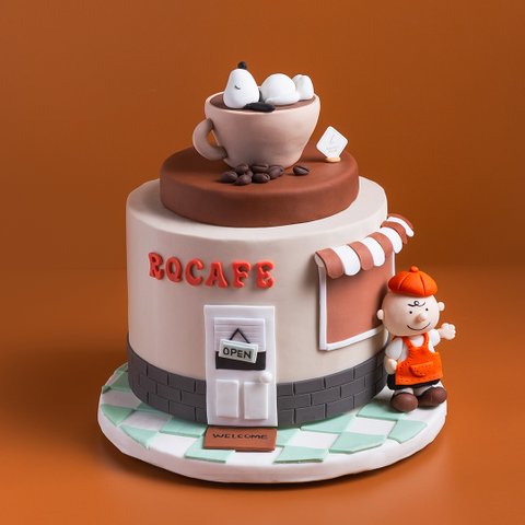 Snoopy's Snoozy Cafe Cake
