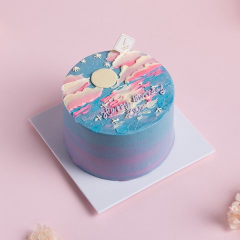 Pastel Horizon Bento Cake
