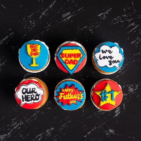 Father's Day Superhero Cupcakes