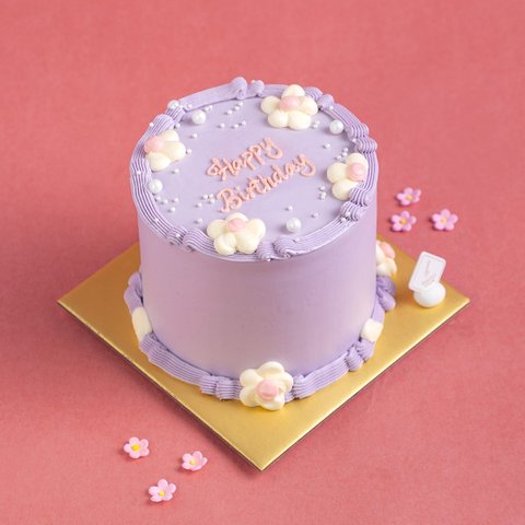 Floral Lavender Bento Cake