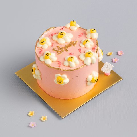 Smiley Flower Bento Cake