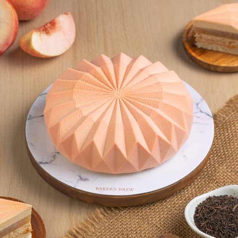 White Peach Oolong Origami Cake