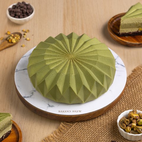 Pistachio Chocolate Origami Cake