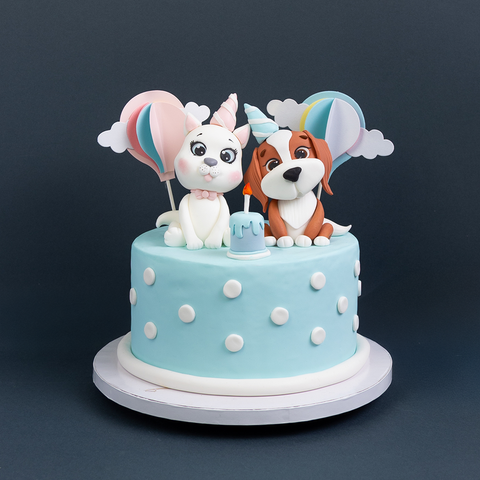 Cat & Dog Party Cake