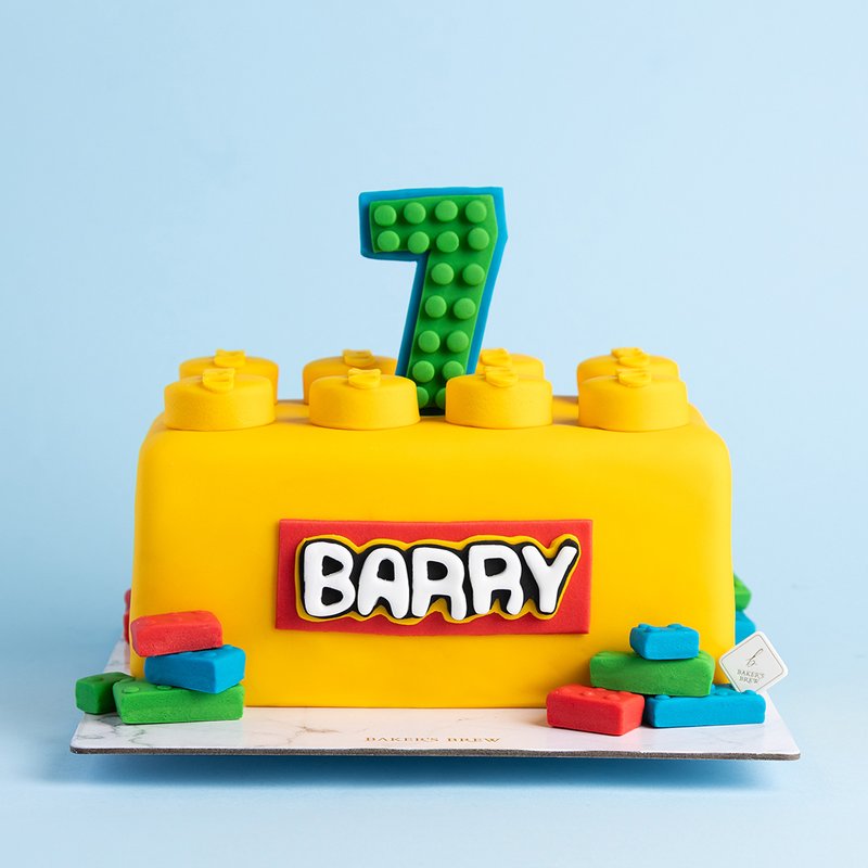 Yellow Brick Lego Cake