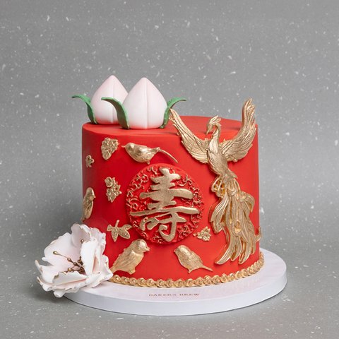 Golden Phoenix Longevity Cake