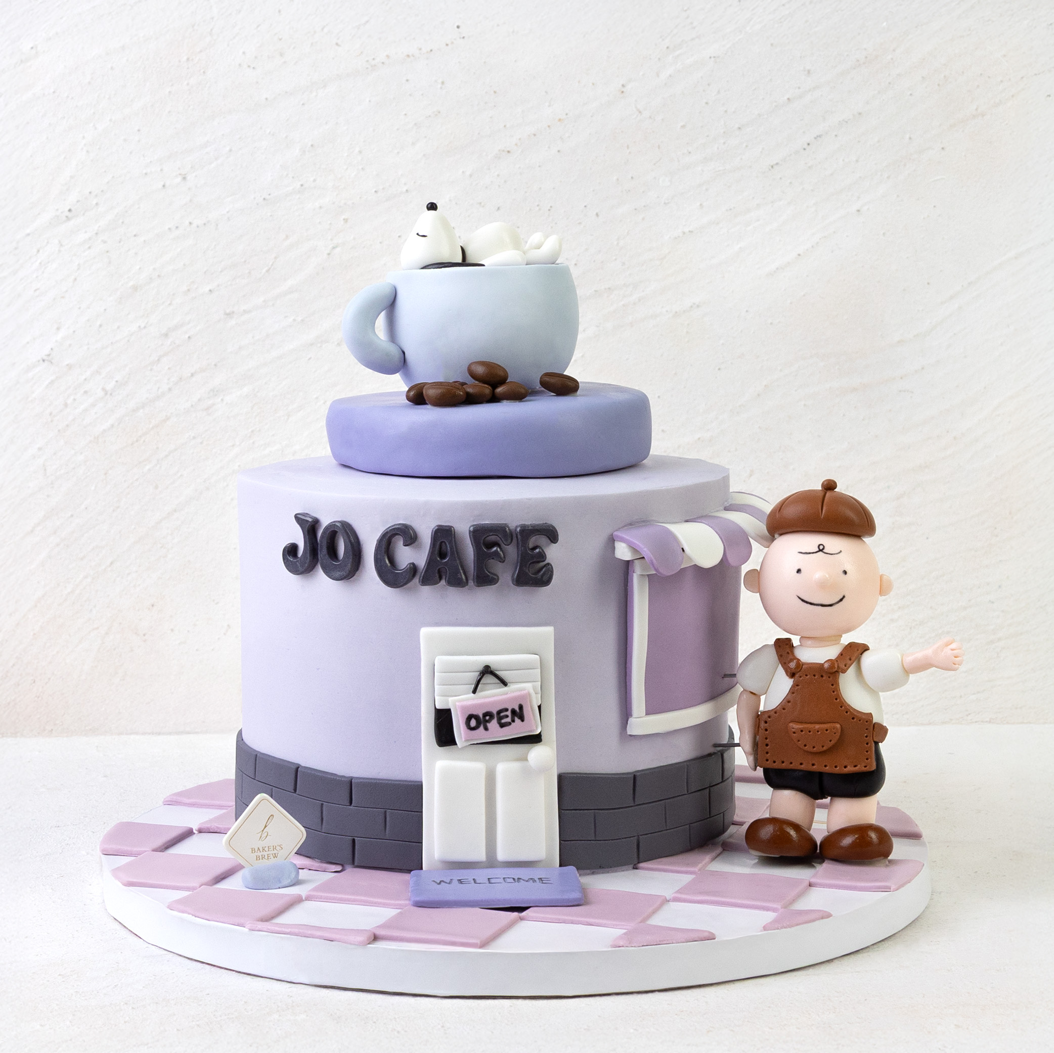 Purple Snoopy&#039;s Snoozy Cafe Cake 