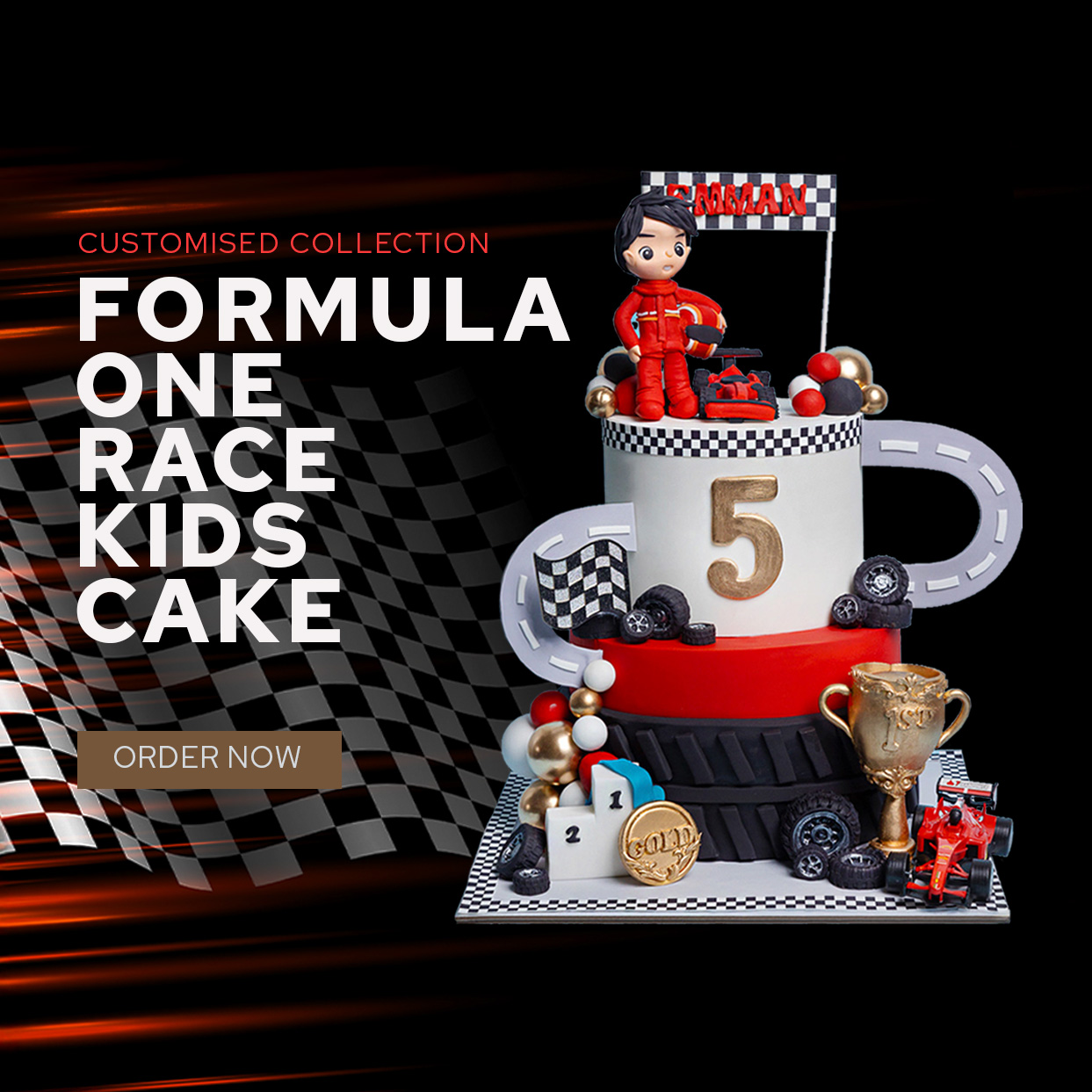 Formula One Race Kids Cake