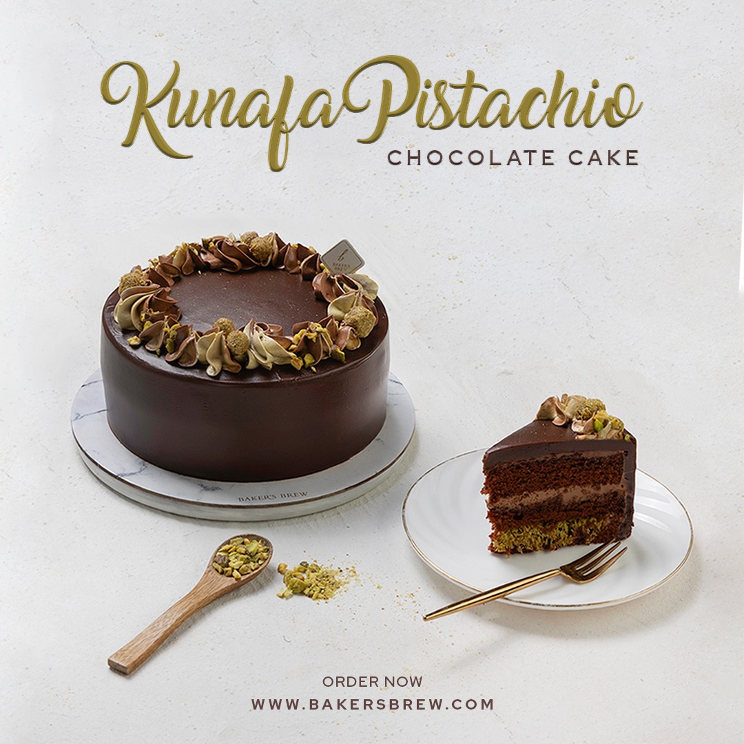 Kunafa Pistachio Chocolate Cake