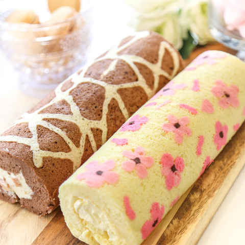 Patterned Chocolate Swiss Roll