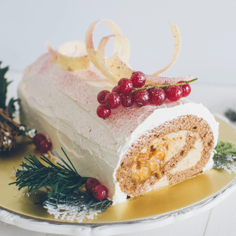 Hazelnut Gingerbread Log Cake 5 (Christmas Special)