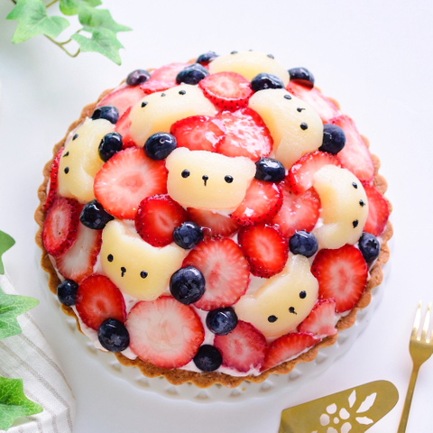 Kawaii Japanese Bear Fruit Tart 3