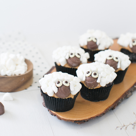 Chocolate Marshmallow Sheep Cupcakes (PRIVATE EVENT-JAYLYN)