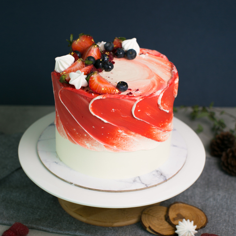 Ruby Rustic Swirls Cake