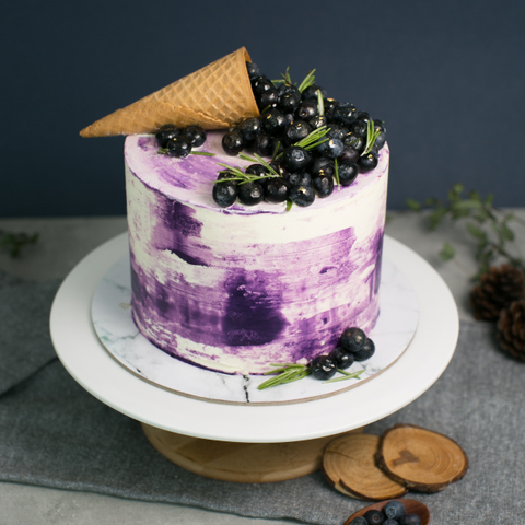 Marble Rustic Berries in a Cone Cake
