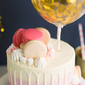 Ombre Pink Confetti Balloon | Customised Cakes Singapore | Baker's Brew