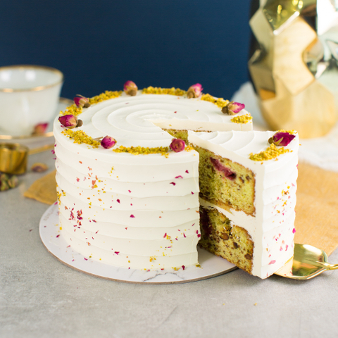 Roasted Pistachio and Rose Cake (Private Class - Christina 8 pax)