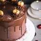 Chocolate Cherry Elegance | Customised Cakes Singapore | Baker's Brew
