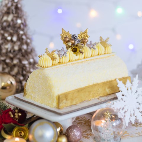 Saffron Coconut Yule log (NTU - 10PAX)