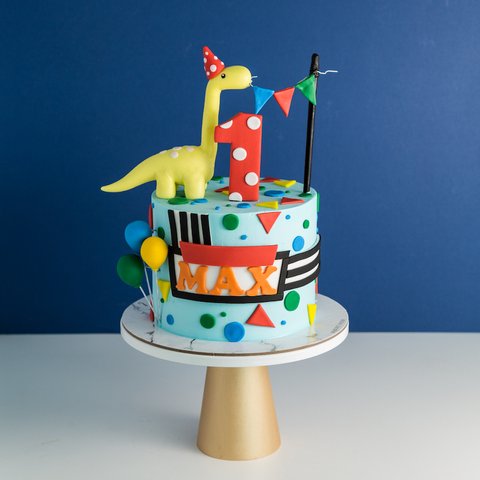 Colourful Party Dinosaur Cake 