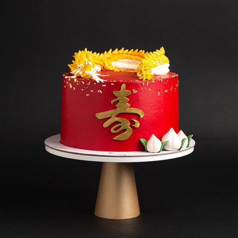 Imperial Golden Dragon Cake
