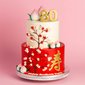 Red White Cherry Blossom | Customised Cakes Singapore | Baker's Brew