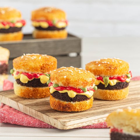 Mini Burger Cupcakes