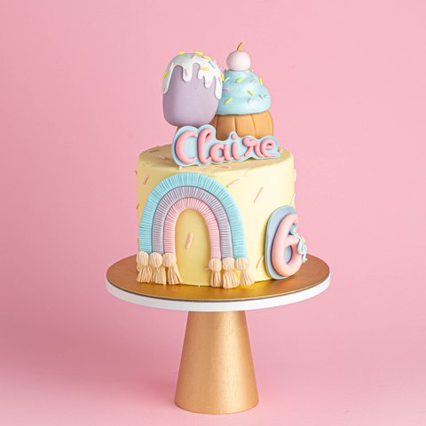 Rainbows & Cupcakes Cake