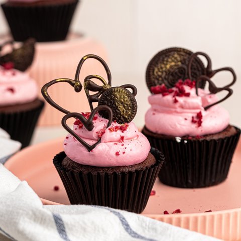 Chocolate Heart Cupcakes