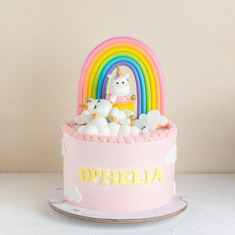 Rainbow Twin Unicorn Cake