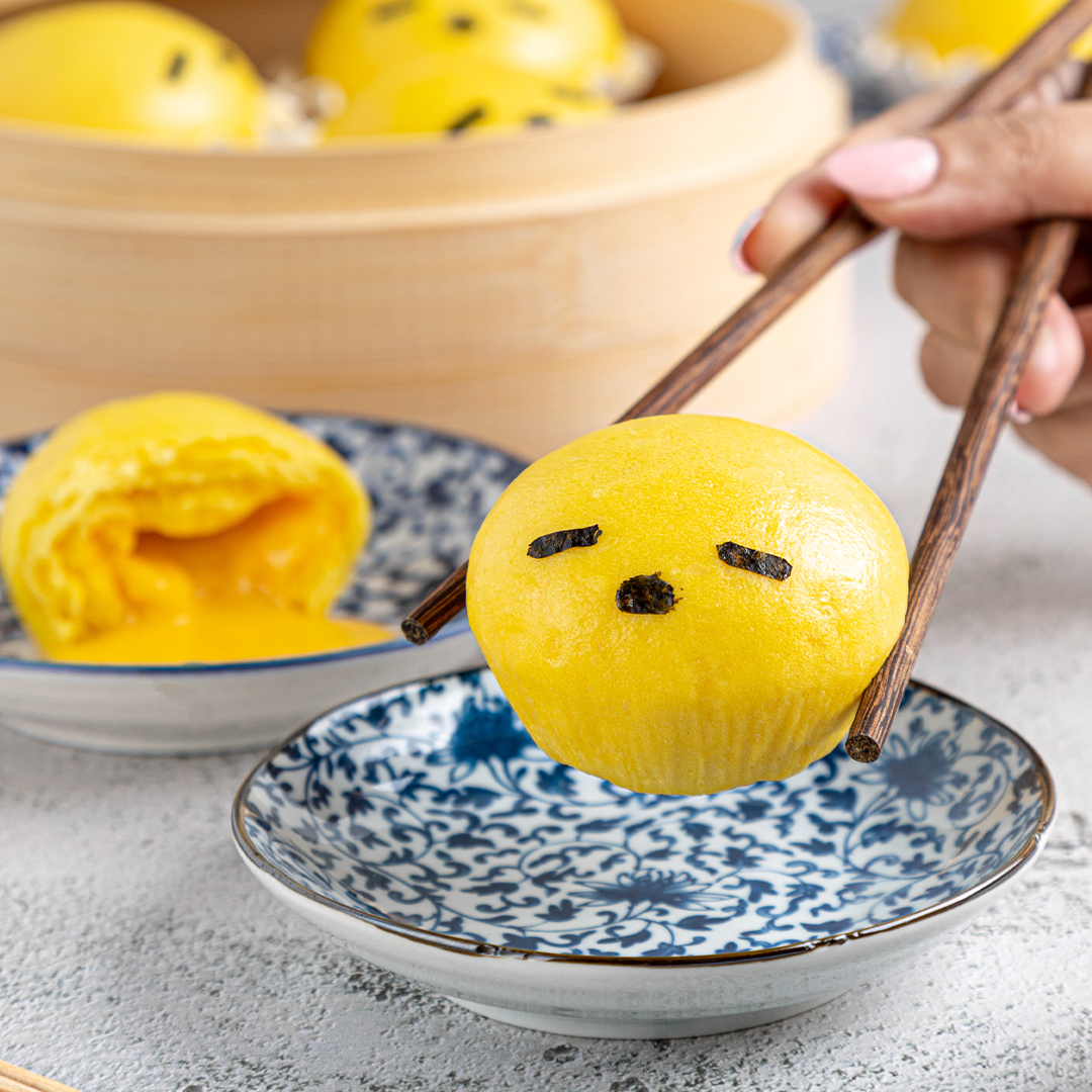 Gudetama Liu Sha Bao (Golden Lava Steamed Buns) 6 Baker's Brew Studio