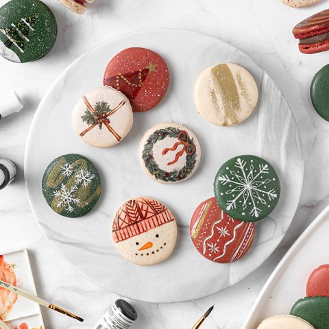 Christmas Macaron Painting 2